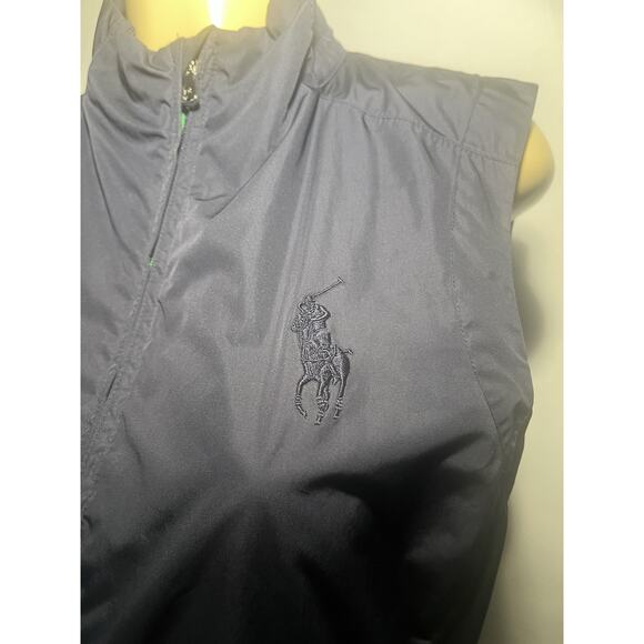 Ralph Lauren Golf Women's Vest Large Full Zip Navy Blue Large Logo Activewear - Picture 2 of 14
